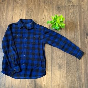 Chaps Blue & White Flannel Shirt